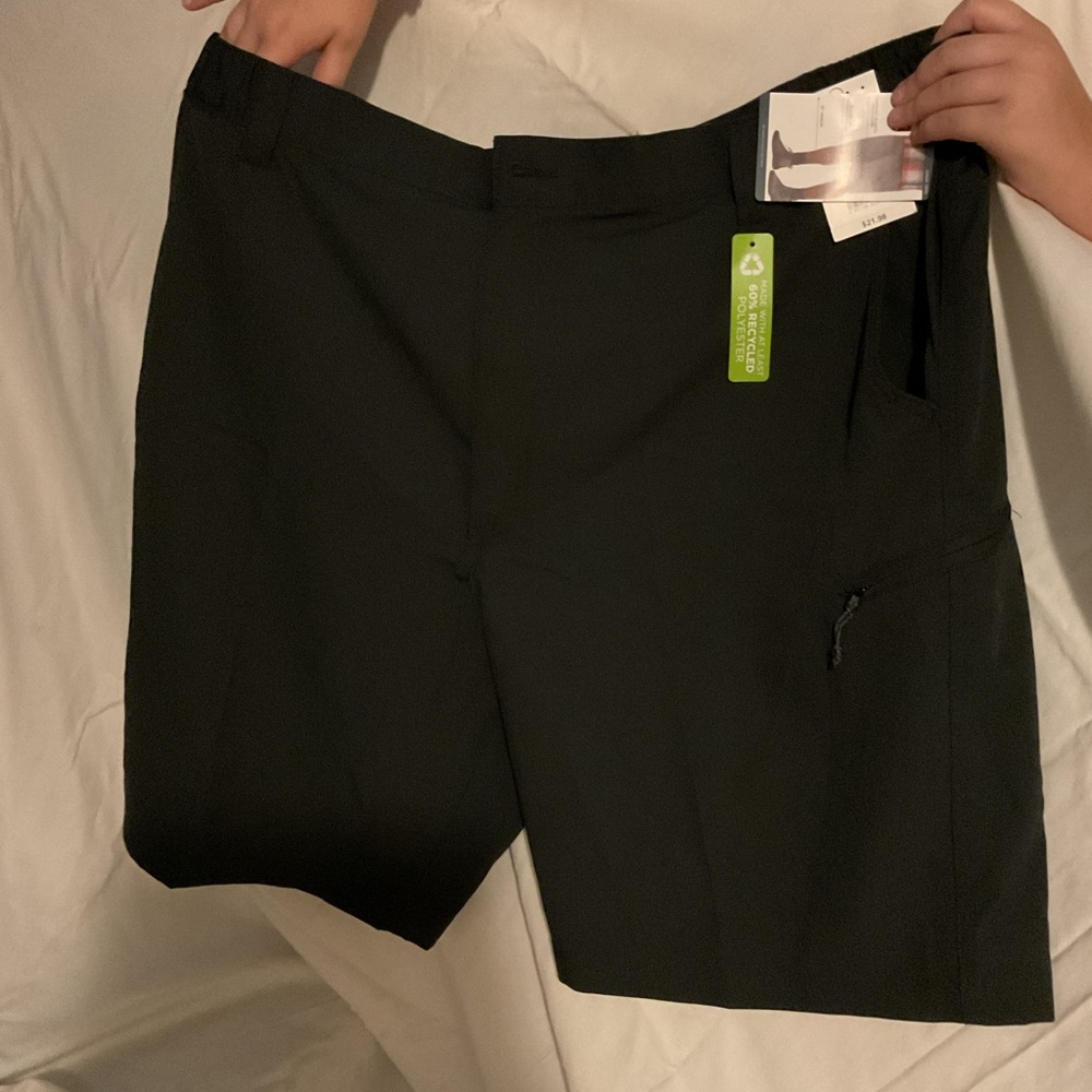 Wrangler Men's Dark Gray Flat Front Shorts